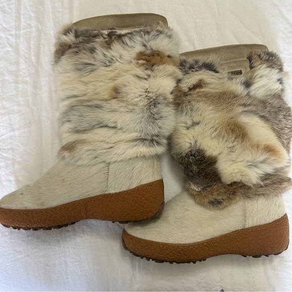 Oscar Sport Après-ski-Ski Women's rabbit Fur Winter Boots size 6 - Picture 7 of 16
